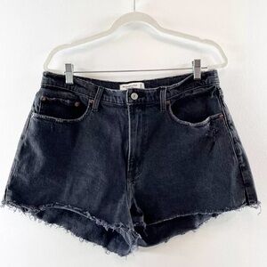 Abercrombie & Fitch Curve Love Mom Shorts Black Size 32/14